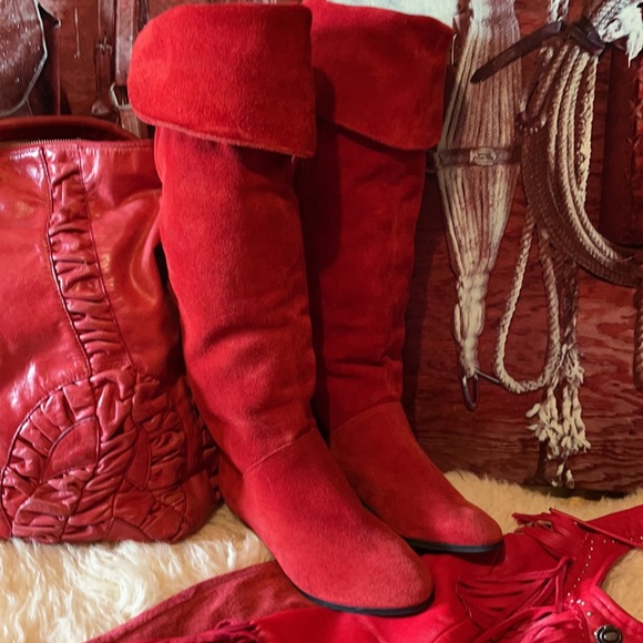 Thigh high vintage suede boots - Picture 3 of 13